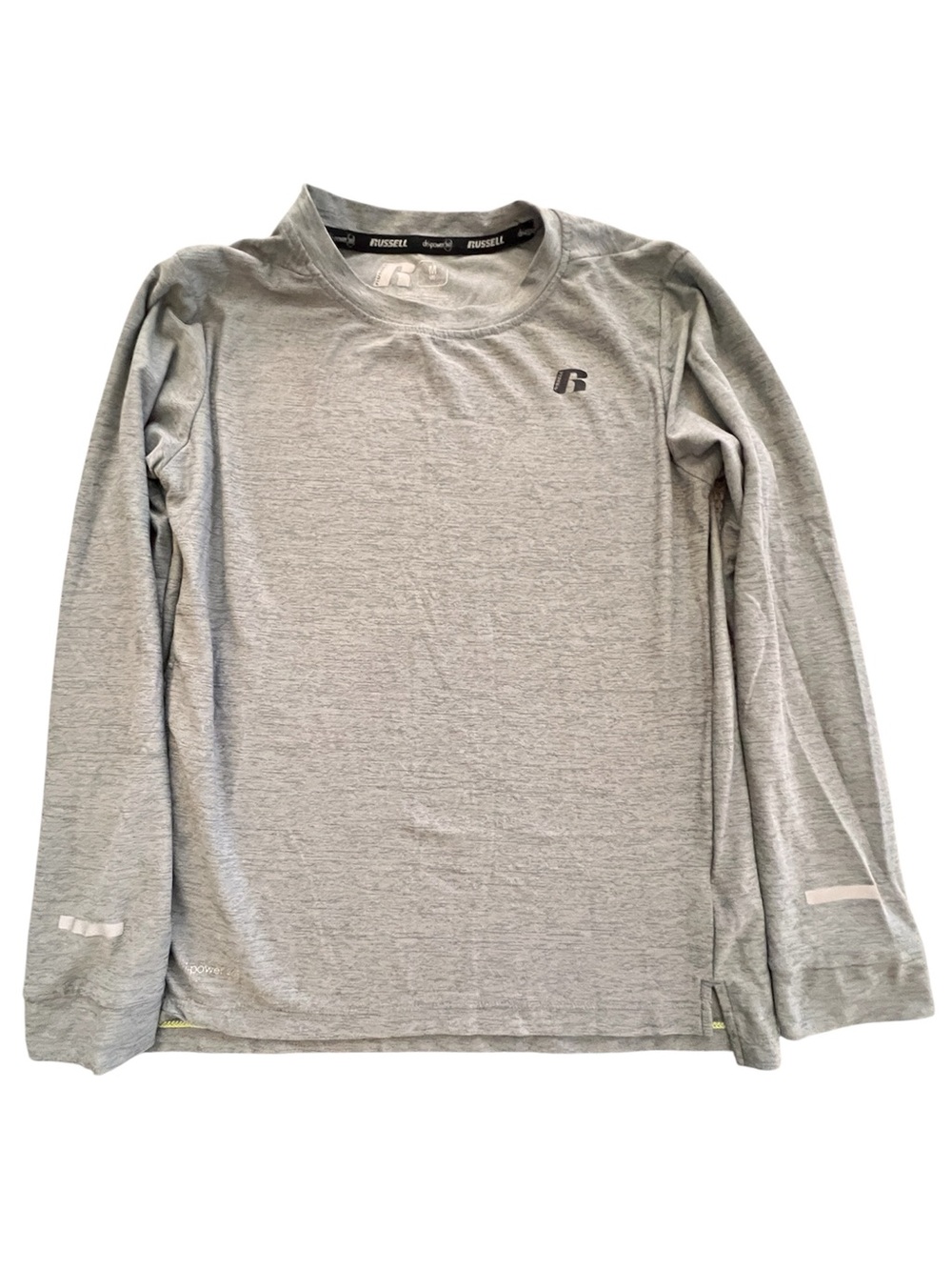Russell Athletic Gray Long Sleeve Kids Performance Tee